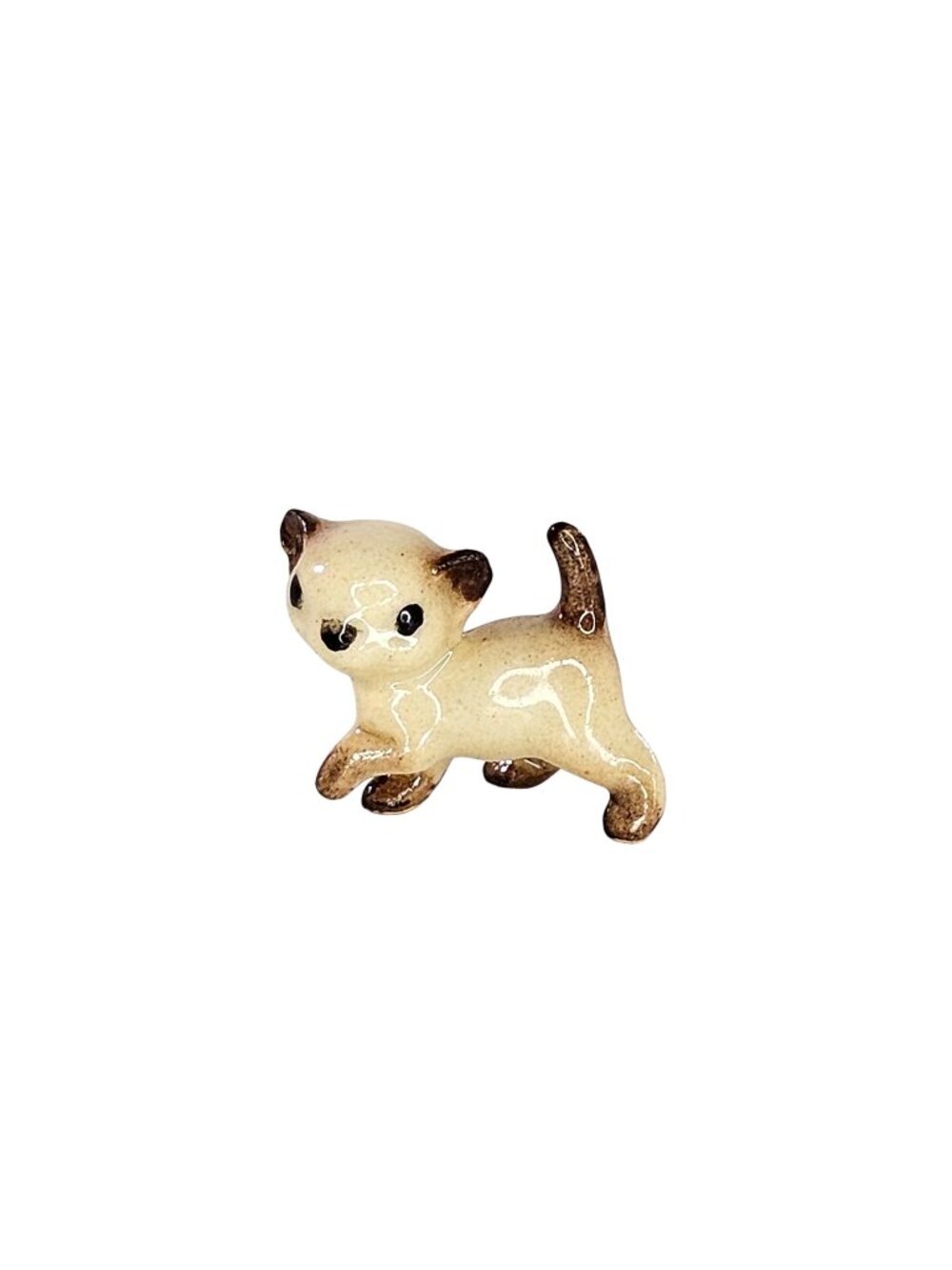 Hagen Renaker Siamese Mini Walking Cat Kitten Miniature Figurine Paw Up
